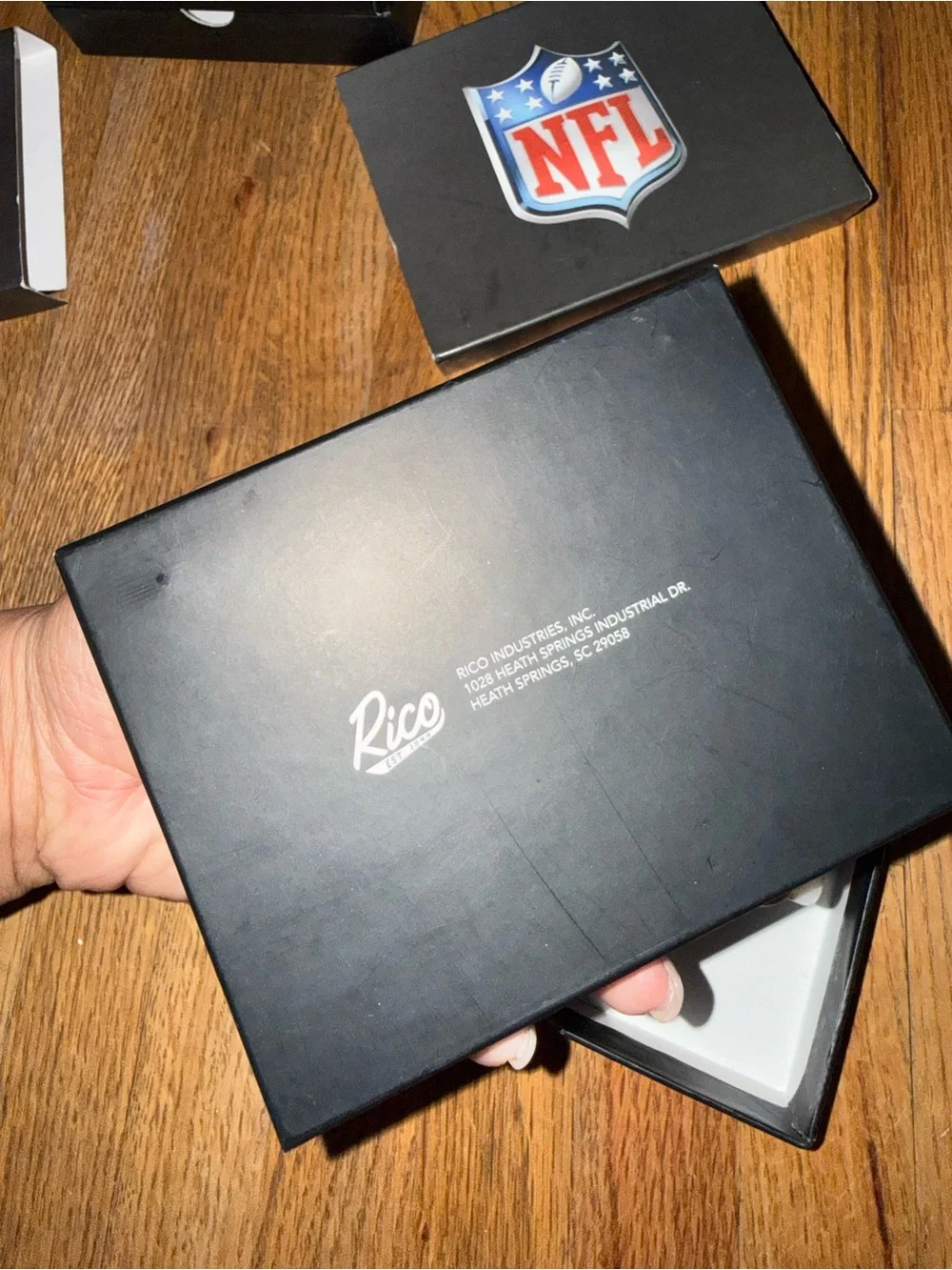 NFL Buffalo Bills Black Leather Card Holder with Team Patch